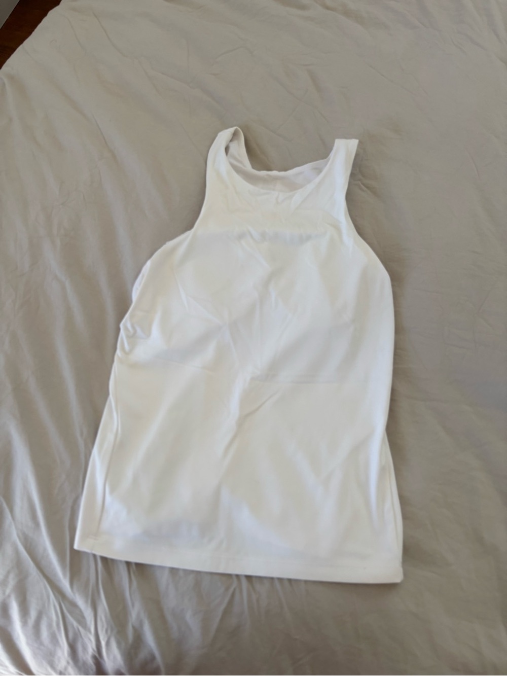 all in motion White High-Neck Racerback Tank